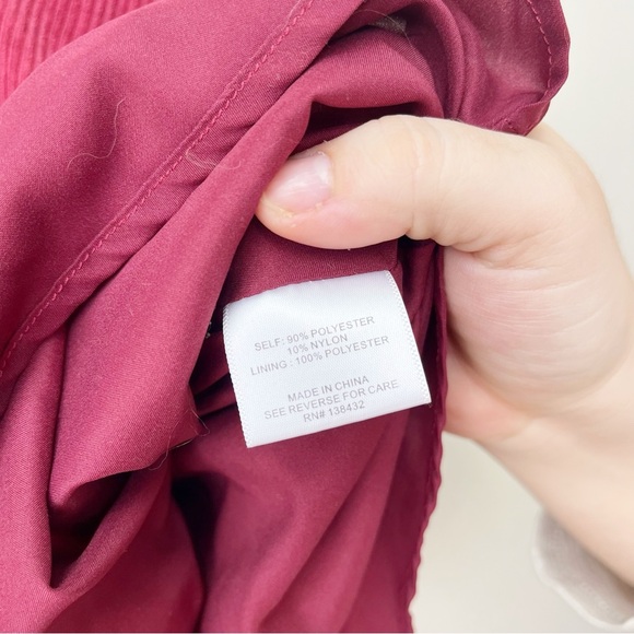 ModCloth Utmost Allure Corduroy A-Line‎ Dress Pockets Wine Red size 2 - Picture 3 of 7